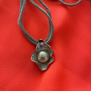 Sterling Shell and Pearl Necklace